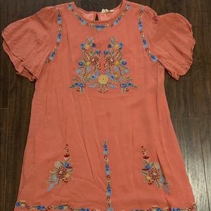 Mint Julep Embroidered Dress